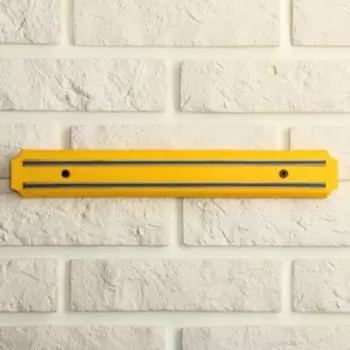 Держатель для ножей магнитный Доляна «Цветная линия», 33 см, цвет жёлтый