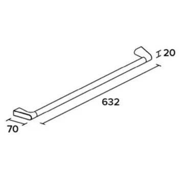 Держатель для полотенца, 60 см CUT220