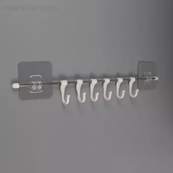 Держатель для полотенца на липучках, нержавеющая сталь, хром