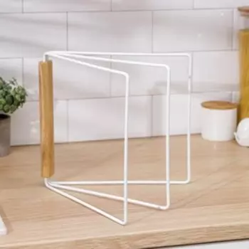 Держатель для полотенец и тряпок Доляна, 26×26 см, цвет белый