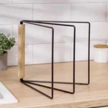 Держатель для полотенец и тряпок Доляна, 26×26 см, цвет коричневый