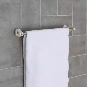 Держатель для полотенец на присосках, 47×4,7×7,5 см, цвет хром