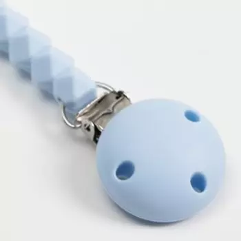 Держатель для пустышки «Ромбики», силиконовый, цвет голубой