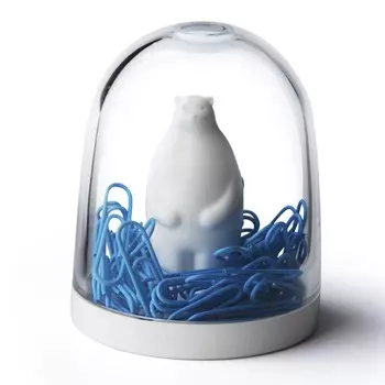 Держатель для скрепок Qualy Polar Bear on Ice