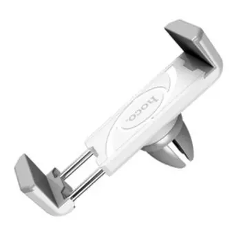 Держатель для смартфона в авто Hoco CPH01, поворотный, 4.5-6", хват до 85 мм, бело-серый