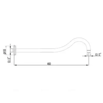 Держатель для тропического душа Lemark LM4887C, 460 мм, цвет хром