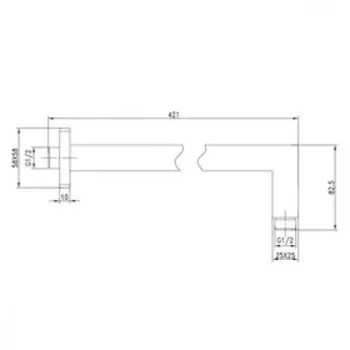 Держатель для тропического душа Lemark LM5887C, 421 мм, цвет хром