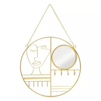 Держатель для ювелирных украшений с зеркалом, 35352,5 см, цвет золотой