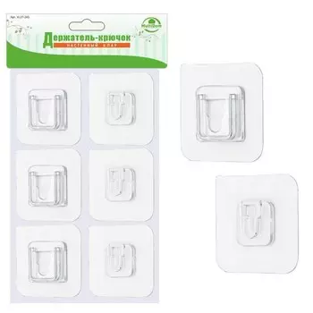 Держатель настенный Мультидом, 6х6 см, 6 пар