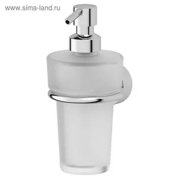 Держатель с дозатором жидкого мыла, матовый хрусталь, хром, FBS