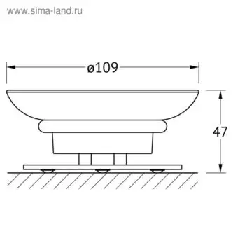 Держатель с мыльницей настольный, матовое стекло, хром, ARTWELLE