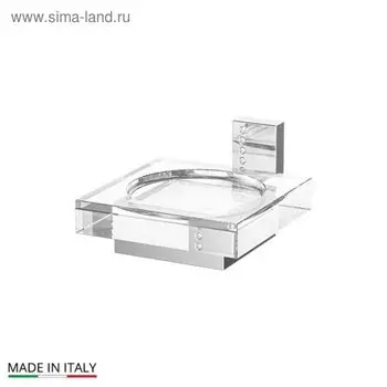 Держатель с мыльницей, стекло; хром - стразы, LINEAG