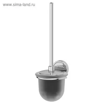 Держатель с туалетным ершом с крышкой, матовый хрусталь, хром, FBS