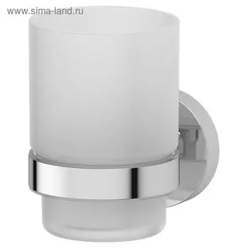 Держатель со стаканом, матовое стекло, хром, ARTWELLE