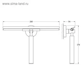 Держатель со стеклоочистителем, хром, ARTWELLE