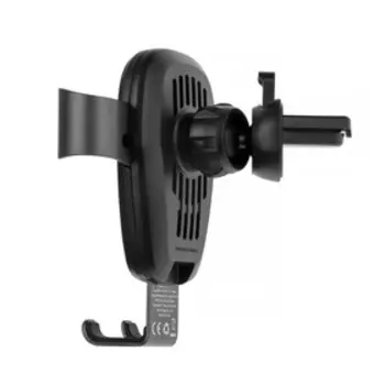 Держатель телефона Baseus Metal Gravity в дефлектор, беспроводная зарядка, матовый BSWC-C01