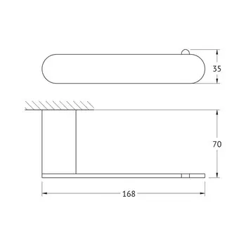 Держатель туалетной бумаги черный ARTWELLE