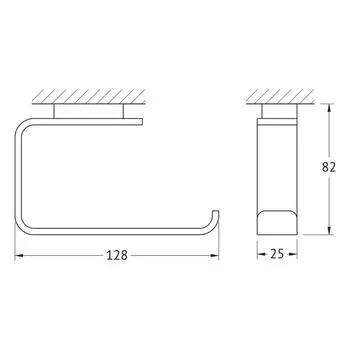 Держатель туалетной бумаги, хром