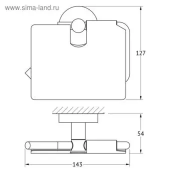 Держатель туалетной бумаги с крышкой, хром, ARTWELLE