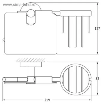 Держатель туалетной бумаги с крышкой и освежителя воздуха, хром, ARTWELLE