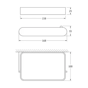 Держатель туалетной бумаги с полкой черный ARTWELLE
