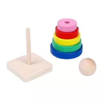 Пирамидка детская деревянная «Яркость», 85.55.5 см