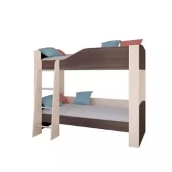 Детская двухъярусная кровать «Астра 2», без ящика, цвет дуб молочный / дуб шамони