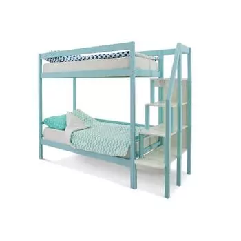 Детская двухъярусная кровать Бельмарко Svogen мятный