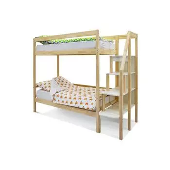 Детская двухъярусная кровать Бельмарко Svogen натура