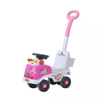 Детская Каталка Everflo «Скорая помощь», pink, с родительской ручкой