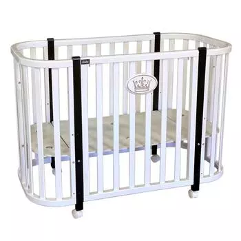 Детская кровать Bellini Laguna-3, автостенка, колесо, цвет белый