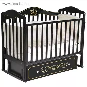 Детская кровать Bellini Letizia Elegance автостенка, маятник, цвет шоколад