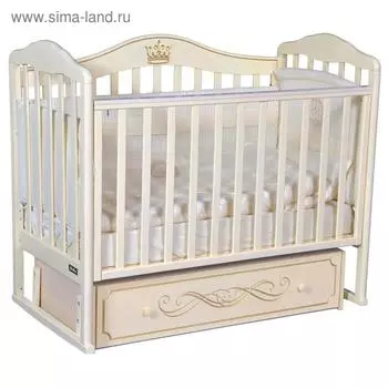 Детская кровать Bellini Letizia Elite автостенка, универсальный маятник, цвет слоновая кость 51390