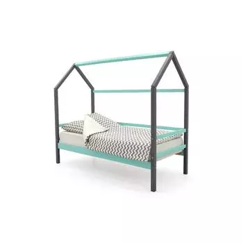 Детская кровать-домик Бельмарко Svogen графит-мятный