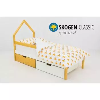 Детская кровать-домик мини "Svogen дерево-белый"