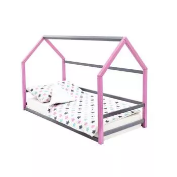 Детская кровать-домик Монтессори Бельмарко Svogen лаванда-графит