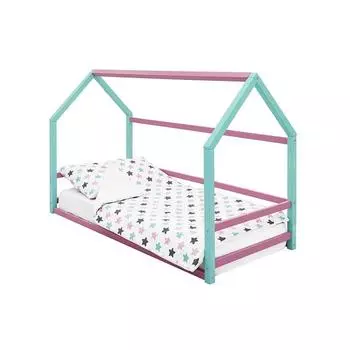 Детская кровать-домик Монтессори Бельмарко Svogen мятный-лаванда