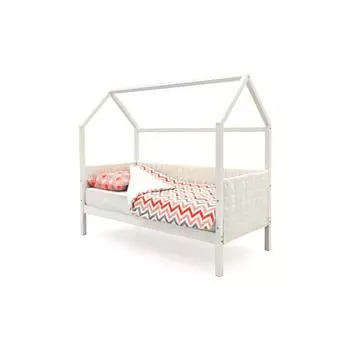 Детская кровать-домик мягкий Бельмарко Svogen белый