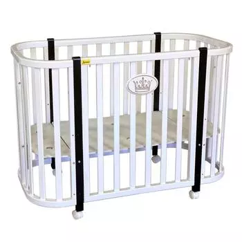 Детская кровать Luciano Ariadna-3, автостенка, колесо, цвет белый