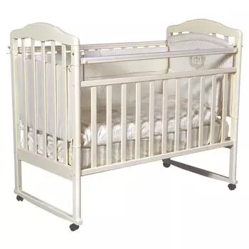 Детская кровать Oliver Elsa, автостенка, колесо-качалка, цвет слоновая кость