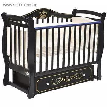 Детская кровать Oliver Florencia, универсальный маятник, ящик, цвет шоколад