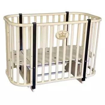 Детская кровать Svetlana-2, поперечный маятник, колесо, цвет слоновая кость