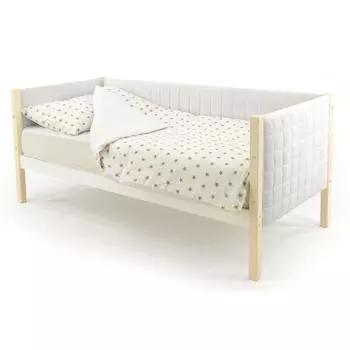 Детская кровать-тахта мягкая Svogen бежево-белый