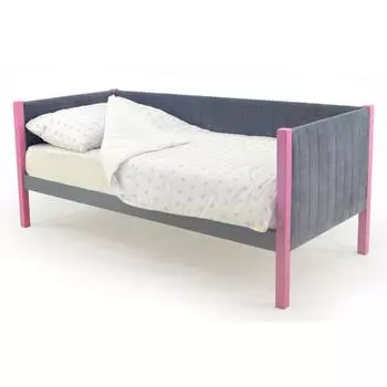 Детская кровать-тахта мягкая Svogen лаванда-графит