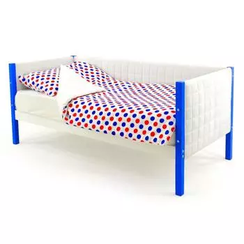 Детская кровать-тахта мягкая Svogen сине-белый