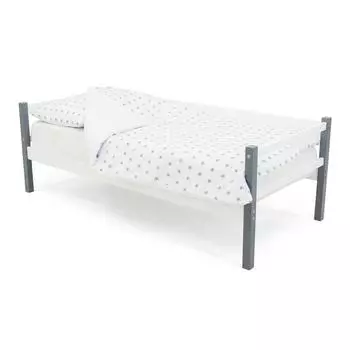 Детская кровать-тахта Svogen графит-белый