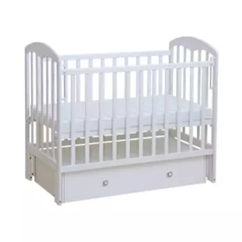 Детская кроватка «Фея 328» универсальный маятник с ящиком, цвет белый
