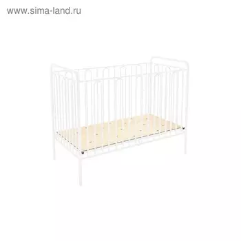 Детская кроватка Polini kids Vintage 110 металлическая, цвет белый
