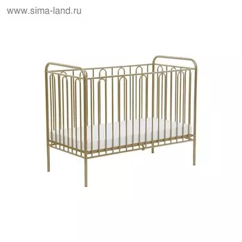 Детская кроватка Polini kids Vintage 110 металлическая, цвет бронзовый