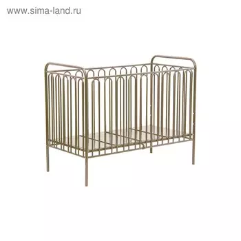 Детская кроватка Polini kids Vintage 150 металлическая, цвет бронзовый
